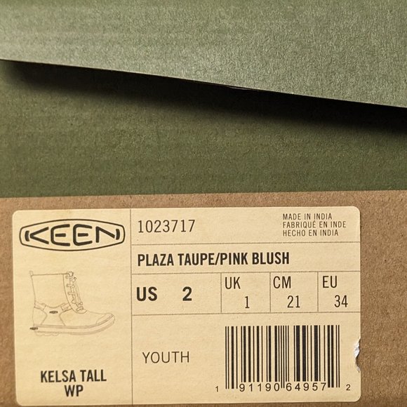 Keen Kelsa Tall Waterproof Boots, Taupe, Little Kids 2 M - Picture 7 of 7